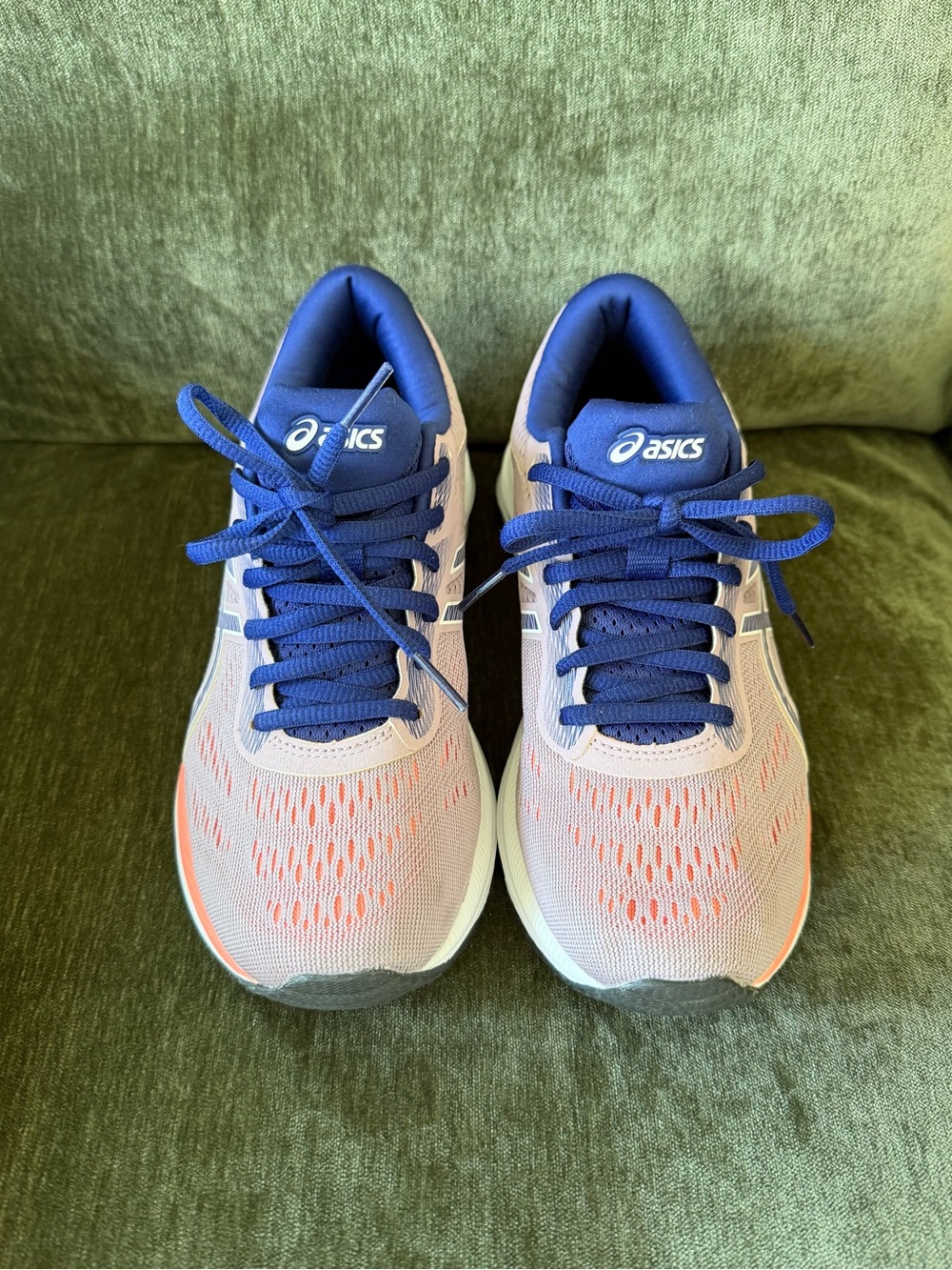 Asics Pink and Blue Women's Athletic Running Shoes - Picture 2 of 6